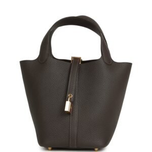 Hermes Picotin Lock 18 Ebene Clemence Gold Hardware (MAC-H-PI-260414-2)