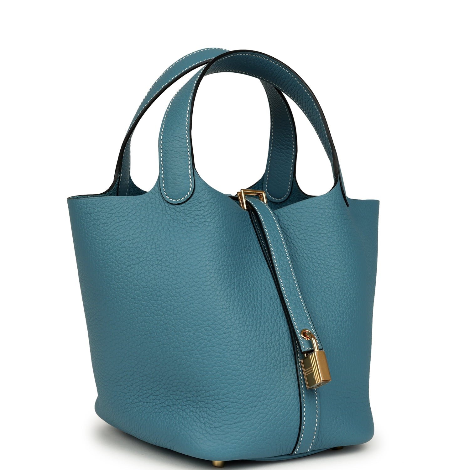 Hermes Picotin Lock 18 Blue Jean Clemence Gold Hardware - Image 2