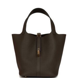 Hermes Picotin Lock 22 Vert Loden Clemence Gold Hardware