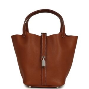 Hermes Picotin Lock 18 Fauve Barenia Faubourg Palladium Hardware