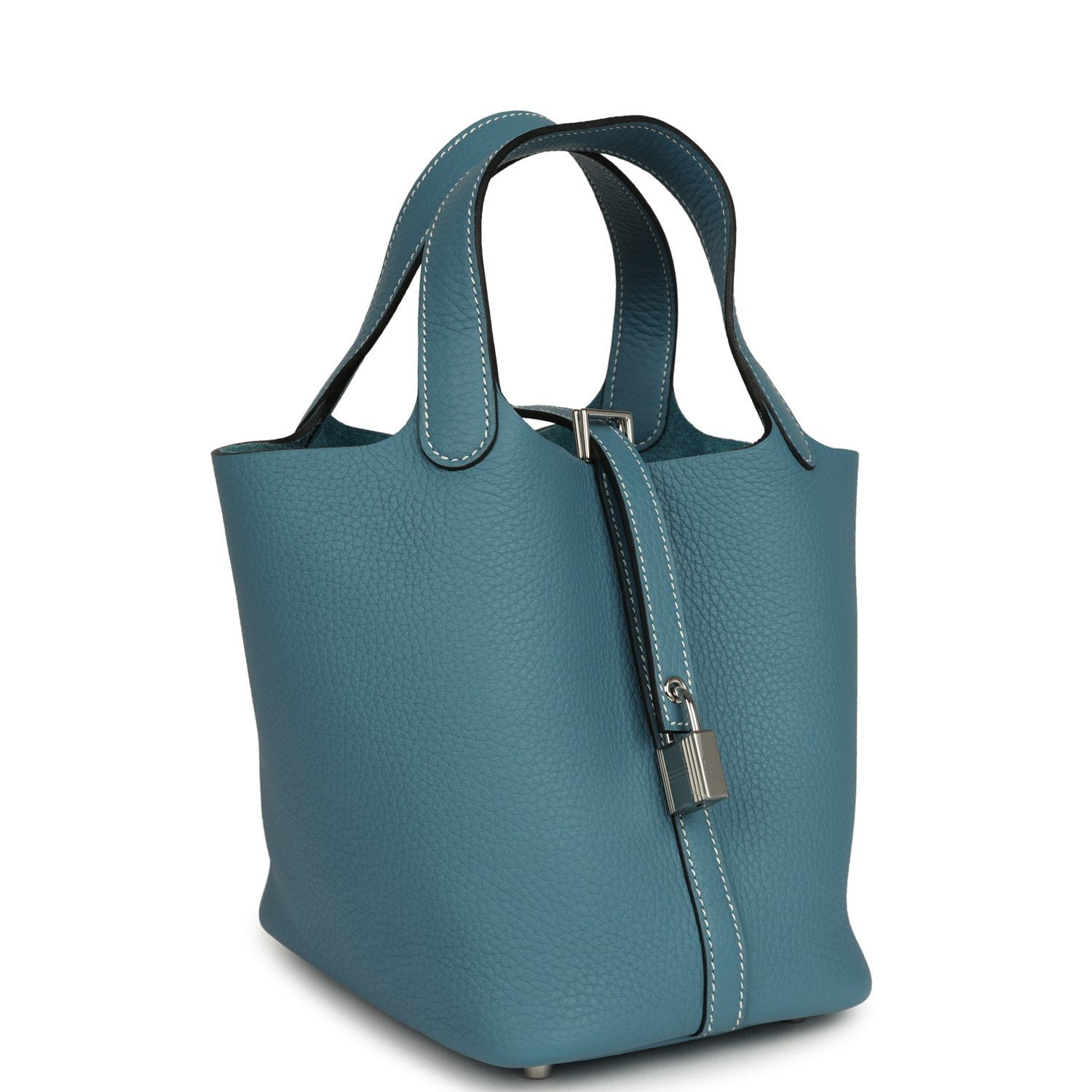 Hermes Picotin Lock 18 Blue Jean Clemence Palladium Hardware - Image 2
