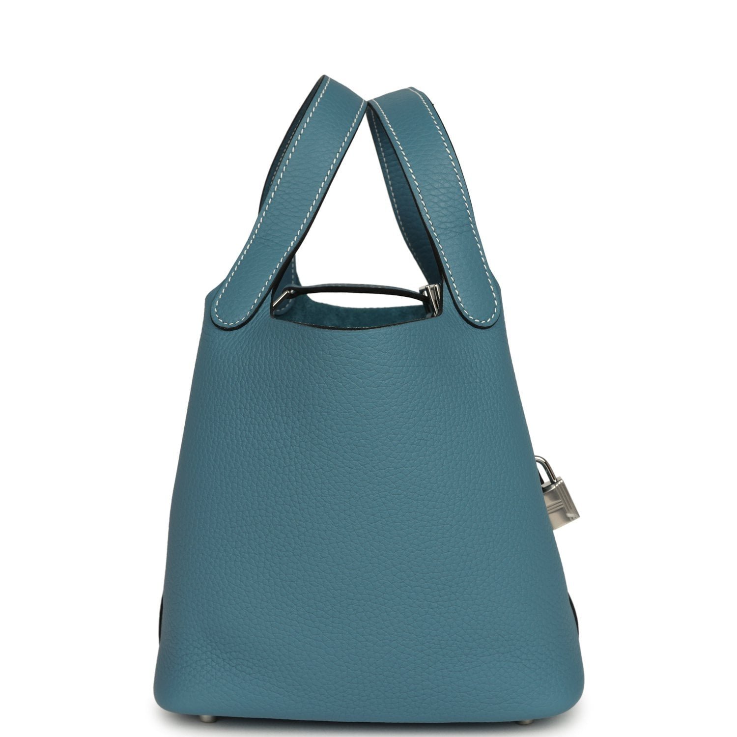 Hermes Picotin Lock 18 Blue Jean Clemence Palladium Hardware - Image 3