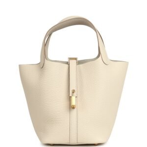 Hermes Picotin Lock 18 Craie Clemence Gold Hardware