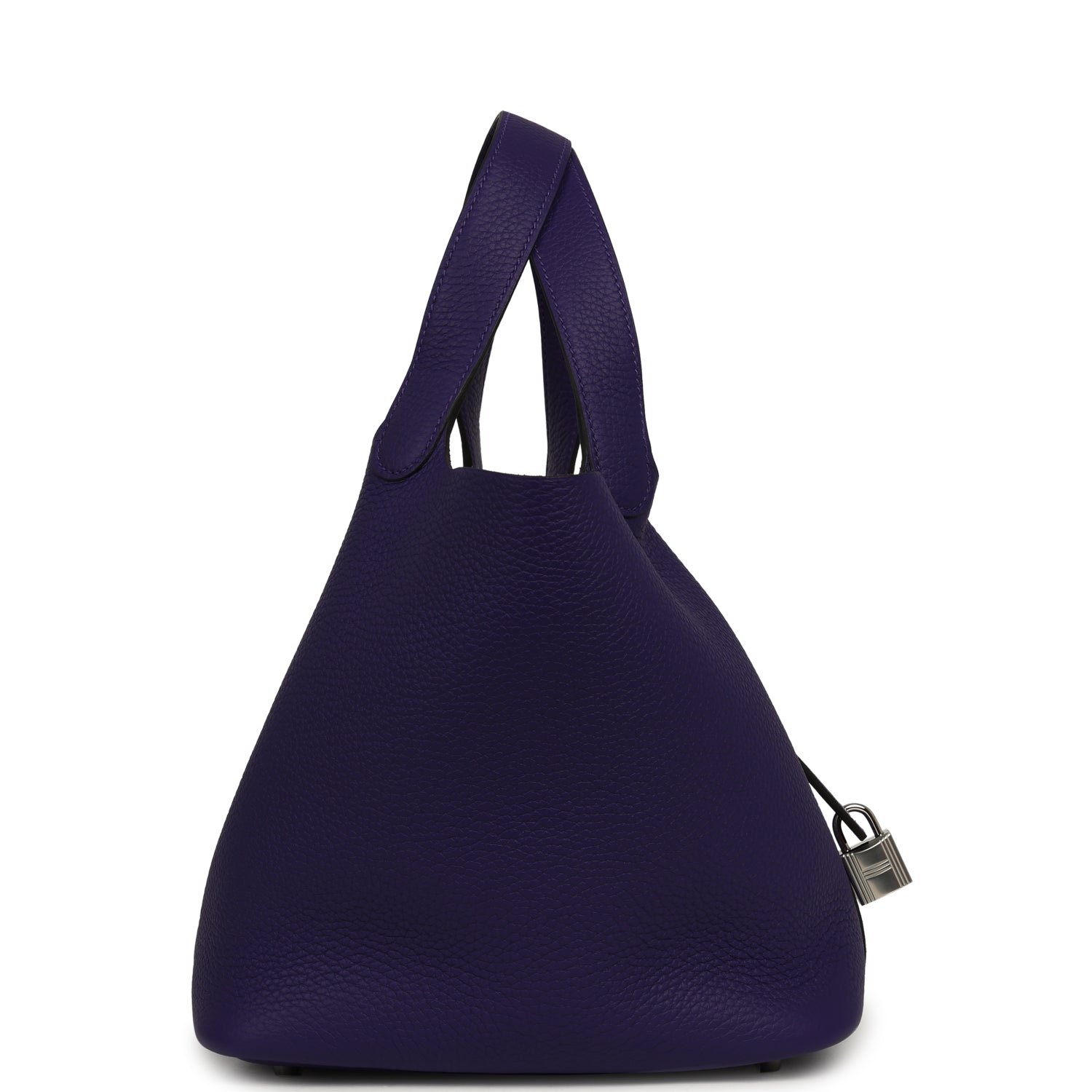 Hermes Picotin Lock 22 Purple Clemence Palladium Hardware - Image 3