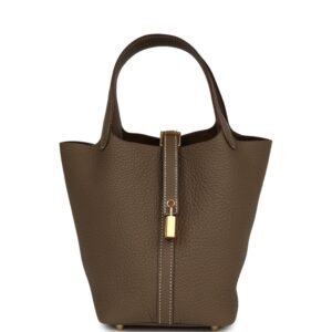 Hermes Picotin Lock 18 Etoupe Clemence Gold Hardware