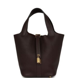 Hermes Picotin Lock 18 Ebene Clemence Gold Hardware (MAC-H-PI-260916-2)