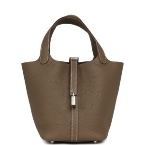 Hermes Picotin Lock 18 Etoupe Clemence Palladium Hardware (MAC-H-PI-260925-2-CZ)