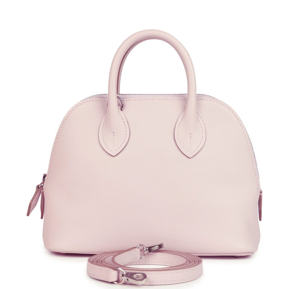 Hermes 1923 Bolide Mini Mauve Pale Verso Evercolor Palladium Hardware - Image 4